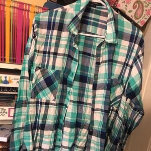 blue plaid flannel